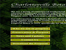 Tablet Screenshot of charlottesvillebotanicalgarden.org